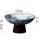 Axyaa Blue & White Porcelain Vase with Artificial Flowers: Modern Desk Decor