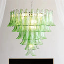 Axyaa Colored Glass Chandelier: New Murano Collection for Living Room, Bedroom, Dining Room
