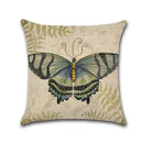 Butterfly Pattern Pillow Case Animal Decorative Linen Cushion Cover for Axyaa Home Decoration
