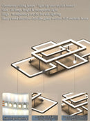Axyaa Modern Rectangular Hall Lamp for Home, 2025 Bedroom & Living Room Creative Lighting