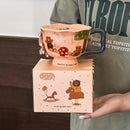 Axyaa Ceramic Mug Set - Unique Coffee Cup for Tea & Beer, Funny & Original Gift