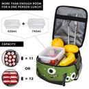 Axyaa Monsters Mike and Sullivan Insulated Lunch Tote Bag: Harajuku Thermal Cooler Bento Box
