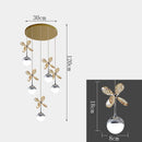 Axyaa Crystal LED Chandeliers for Living Room Dining Room Lighting