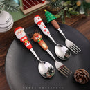 Axyaa Christmas Santa Cutlery Set - Festive Home Decor Gift