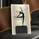 Abstract Figure Luminous Interior Canvas Painting Wall Lamps by Axyaa
