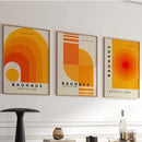 Axyaa Geometric Bauhaus Canvas Prints for Modern Home Decor