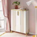 Axyaa 6-Tier Wooden Shoe Storage Cabinet with Adjustable Shelves