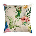 Axyaa Palm Leaf Green Seat Cover with Beautiful Flower Design for Sofa Decor