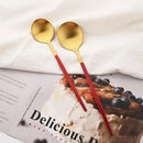 Axyaa 16-Piece Red Gold Matte Stainless Steel Cutlery Set