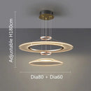 Axyaa Aluminum LED Pendant Lamp: Modern, Simple Design for Living & Dining Rooms