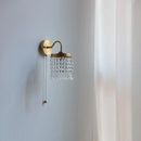 Axyaa Crystal Copper LED Wall Light Fixture for Kitchen Bedroom Home Decor