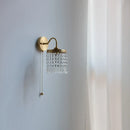Axyaa Crystal Copper LED Wall Light Fixture for Interior Kitchen, Bedroom - E27 Bulb