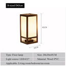 Axyaa Japanese Solid Wood LED Floor Lamp for Living Room Bedroom Tea Table Lighting