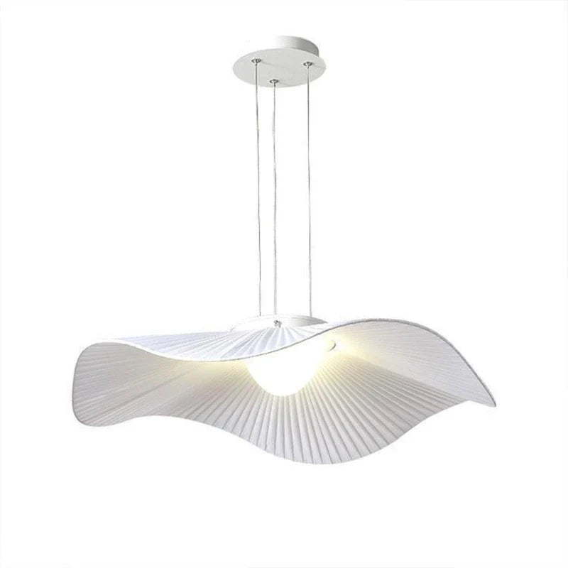 Axyaa White LED Fabric Pendant Lights for Dining Room