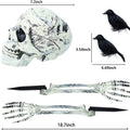 Halloween Skeleton Stakes with Crows for Axyaa Halloween Party Decor