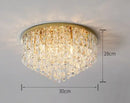 Axyaa Crystal Pendant Chandelier with E14 Holder for Modern Bedroom Lighting