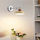 Axyaa French Retro Swing Arm Wall Lamp - Cream Style, Bedroom Bedside, Wiring-Free