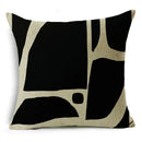 Axyaa Geometric Prints Linen Pillowcase - Square Cushion Cover for Bedroom and Car
