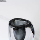 Axyaa Glass Vase Hydroponics Floral Desk Decoration with Artificial Flowers