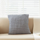 Axyaa Solid Color Elastic Puff Plaid Sofa Cushion Cover