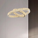 Axyaa Crystal Chandelier: Modern Stair Pendant Lamp for Living Room, Interior Lighting