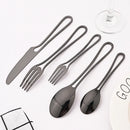 Axyaa Stainless Steel Cutlery Set - 16-Piece Hollow Handle Dinnerware Fork Knife Spoon