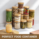 Axyaa Glass Overnight Oats Containers - Airtight Wide Mouth Mason Salad Jars