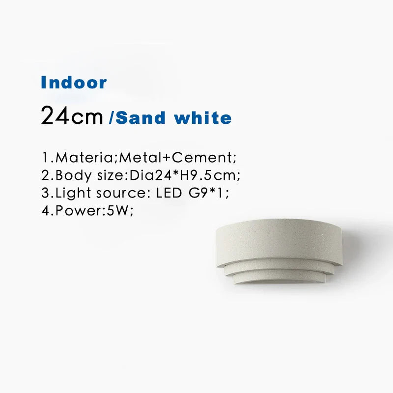 Axyaa Waterproof LED Wall Lamp Modern 110V 220V Garden Street Light Moon Background