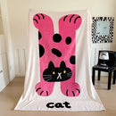 Axyaa Cartoon Animal Milk Fleece Flannel Blanket - Large Version
