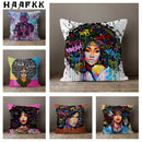 Axyaa Africa Beauty Expression Decorative Velvet Cushion Cover
