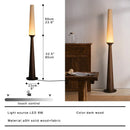 Axyaa Dark Wood Floor Lamp Classic Luxury Home Decor Standard Light Office Bedside Standing Lamp