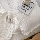 Axyaa Korean Ruffles Princess Quilt Set | High Quality Soft Skin-friendly Summer Comforter