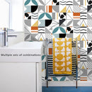 Axyaa Geometric Nordic Kitchen Bathroom Wall Stickers - Oil Proof Waterproof Backsplash Tiles