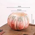 Axyaa Pumpkin Flower Vase for Garden and Courtyard Decoration - Ceramic Succulent Pot
