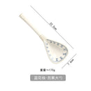 Axyaa Japanese Blue White Long Handle Spoon Coarse Pottery Creative Retro Home Soup