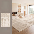 Axyaa Plush Cream Style Bedroom Carpet: Soft, Thick, Anti-Slip Floor Mat, Living Room Rug