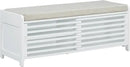 Axyaa Entry Shoe Bench with Cushioned Seat, 2 Drawers & Slatted Shelf