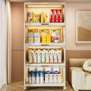 Axyaa Foldable Flip-Top Storage Cabinet: 3-6 Tier Kitchen/Bathroom/Living Room Organizer