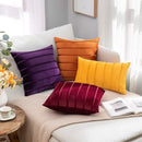 Axyaa Velvet Pillow Covers 30x50cm 45x45cm 50x50cm Solid Stripe Christmas Decor