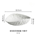 Axyaa Rock Pattern Shell Ceramic Steamed Fish Soup Plate -  High-end Tableware