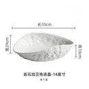Axyaa Rock Pattern Shell Ceramic Steamed Fish Soup Plate -  High-end Tableware