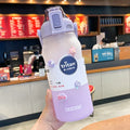 Axyaa 1500/2000ml Tritan Water Bottle with Time Marker, Leak-Proof, BPA-Free Gradient Color