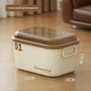 Axyaa Stackable Plastic Toy Storage Box with Lid - Organizing Container for Snacks, Cosmetics, and More.