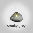 Axyaa Glass LED Pendant Light: Modern Cloud Design Hanging Lamp for Dining Room