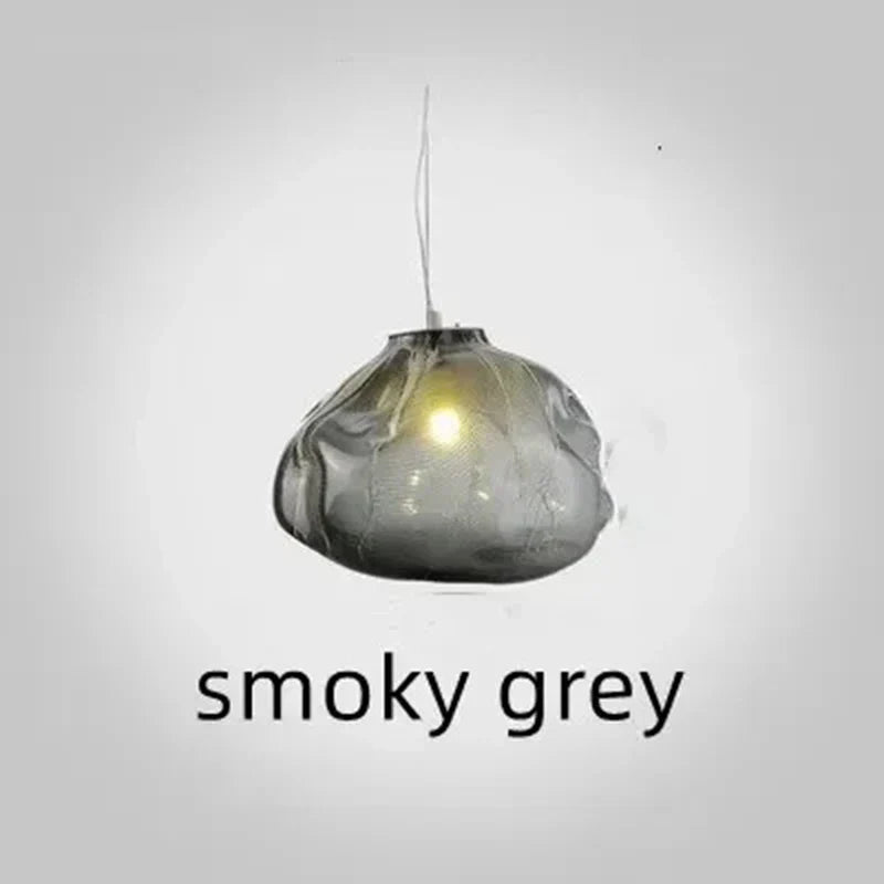 Axyaa Glass LED Pendant Light: Modern Cloud Design Hanging Lamp for Dining Room