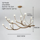 Axyaa Tree Branch LED Chandelier - Modern Minimalist Lighting for Various Spaces