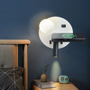 Axyaa LED Reading Wall Light with USB Charging, Wireless Sconce, Switch Bedside Lamp