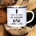 Axyaa Classic Print Enamel Coffee Cup - Funny Father's Day Gift Mug
