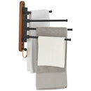 Axyaa Rotating Towel Rack and Tissue Storage for Bathroom, Space-Saving Towel Pole