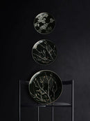 Axyaa Sakura Set Plate Black White Wall Decoration Hanging Plate Coffee Living Room